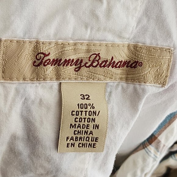 Tommy Bahama Windowpane Checks Seersucker Chino Shorts - Picture 3 of 3